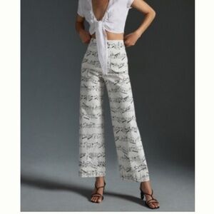 🎵 Maeve Anthropologie Colette Magic Fabric Pants 29 Music Note Print 🎼